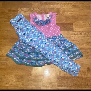 Matilda Jane|Size 6 tunic top and matching leggings set.